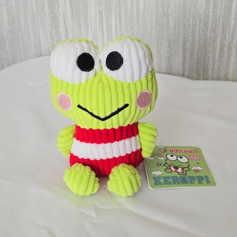 Keroppi Corduroy Cute Sitting Plush